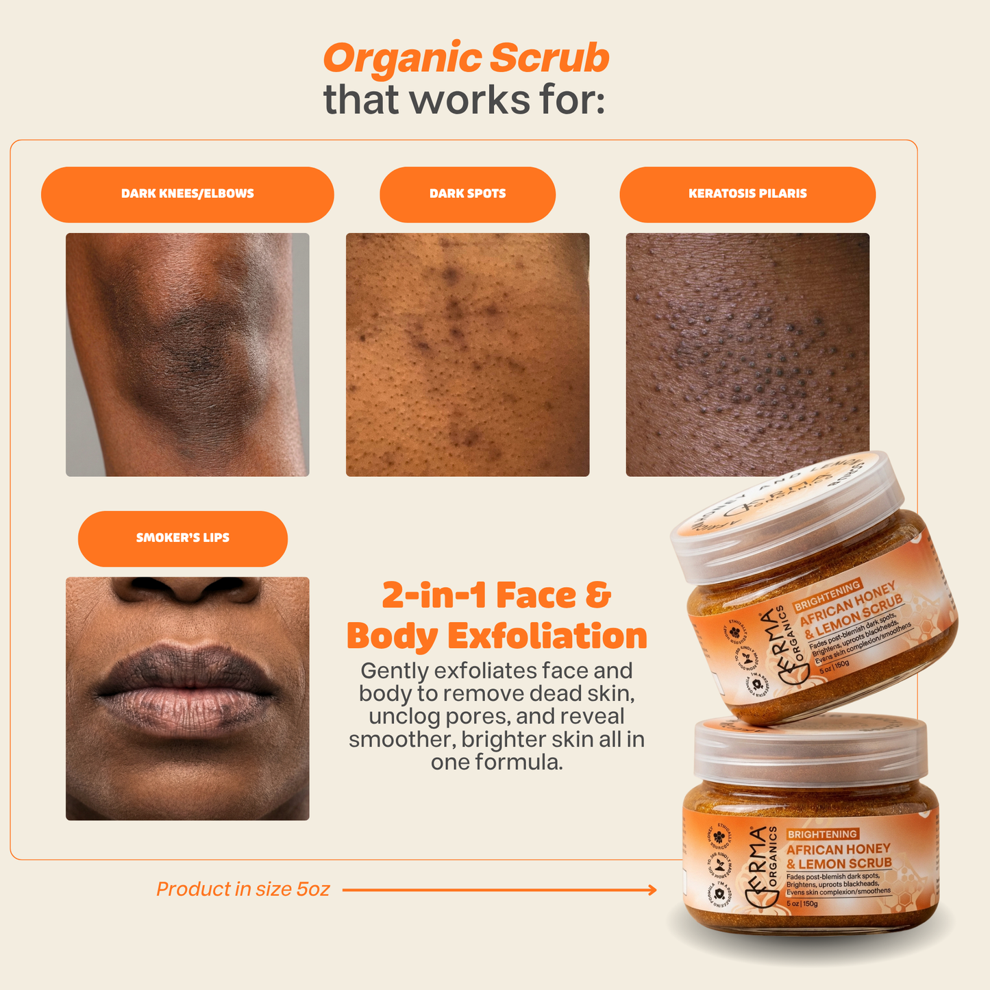Organic African Honey & Lemon Scrub