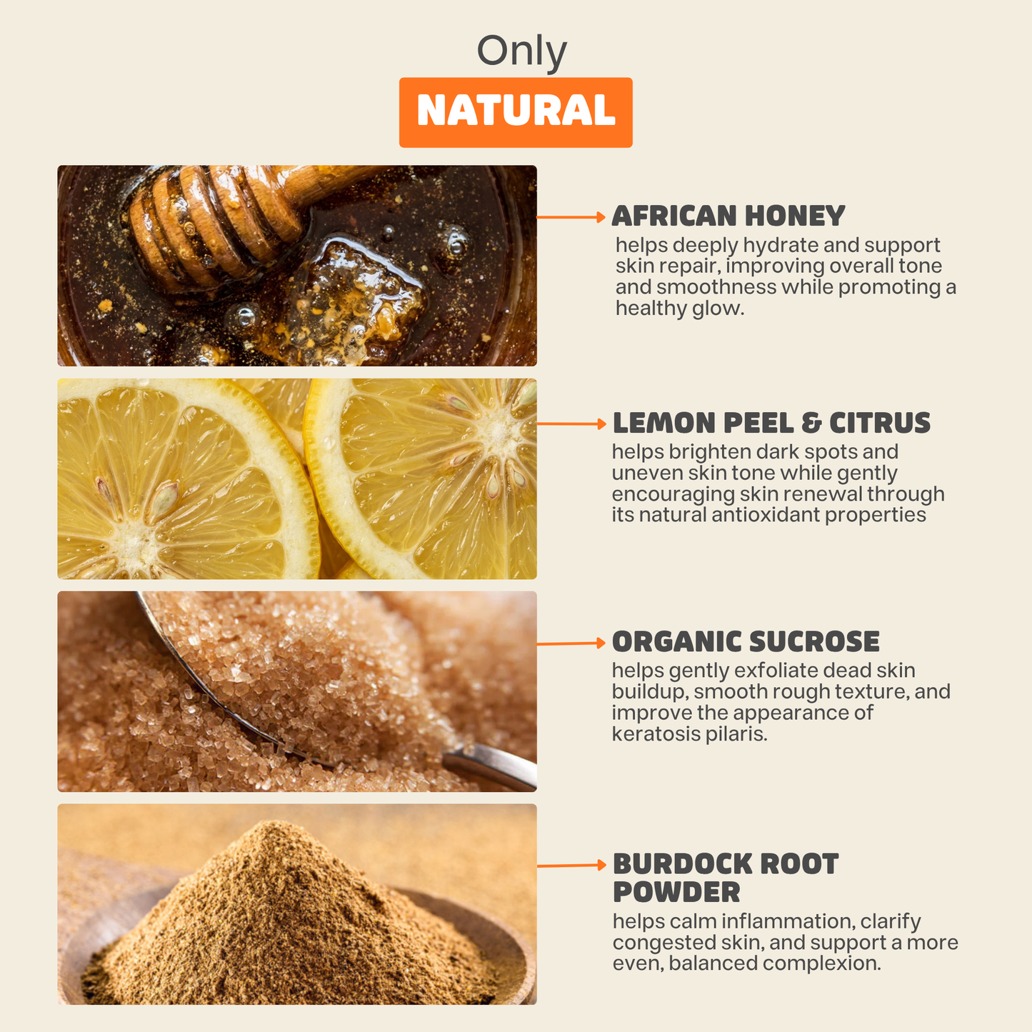 Organic African Honey & Lemon Scrub